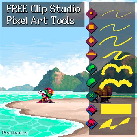 pixel art clip studio|clip studio paint pixel brushes.